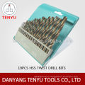 19 piece metric high speed steel drill bits